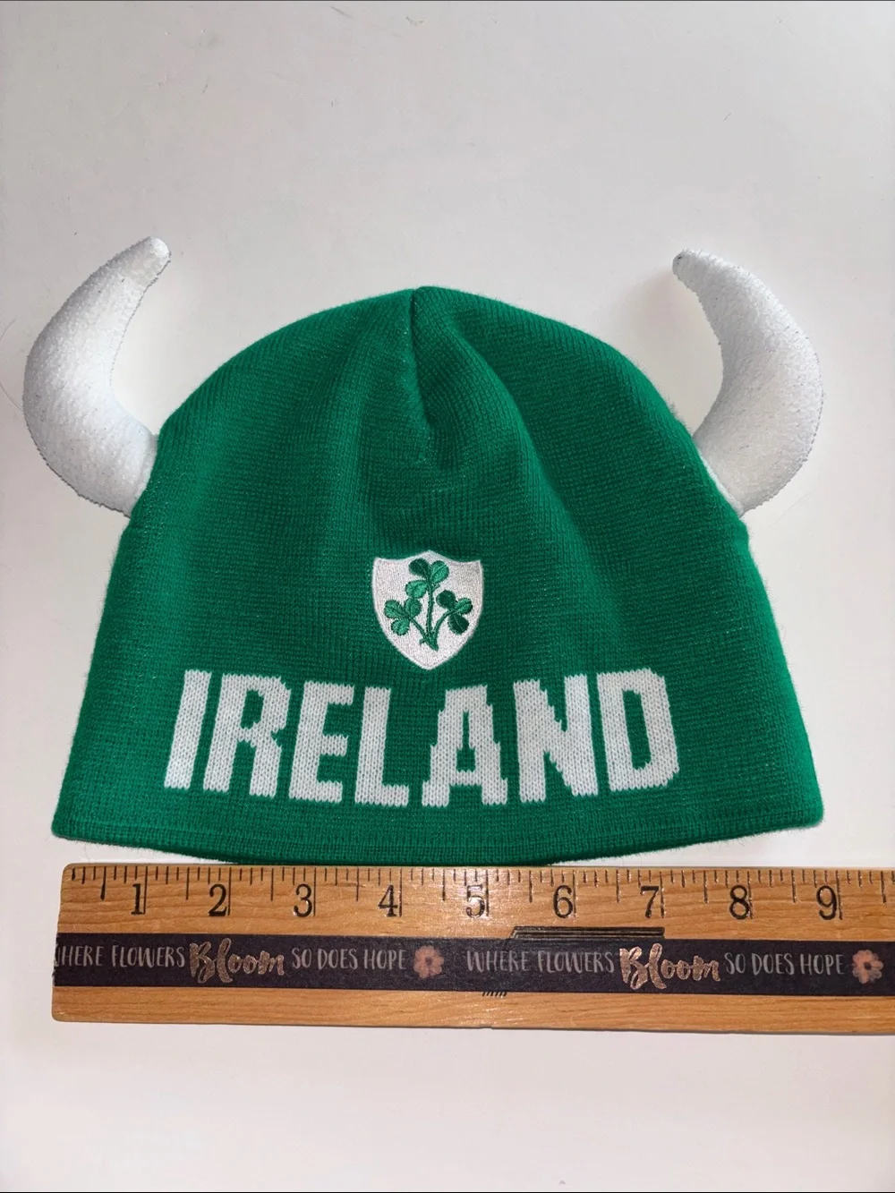 Lansdowne Ireland Knit Viking Horns Beanie Stocking Cap Irish St. Patrick’s DAY